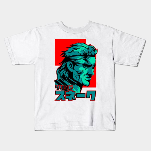 347 Solid Snake Kids T-Shirt by Yexart